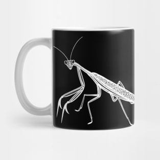 Praying Mantis - detailed hand drawn insect design Mug